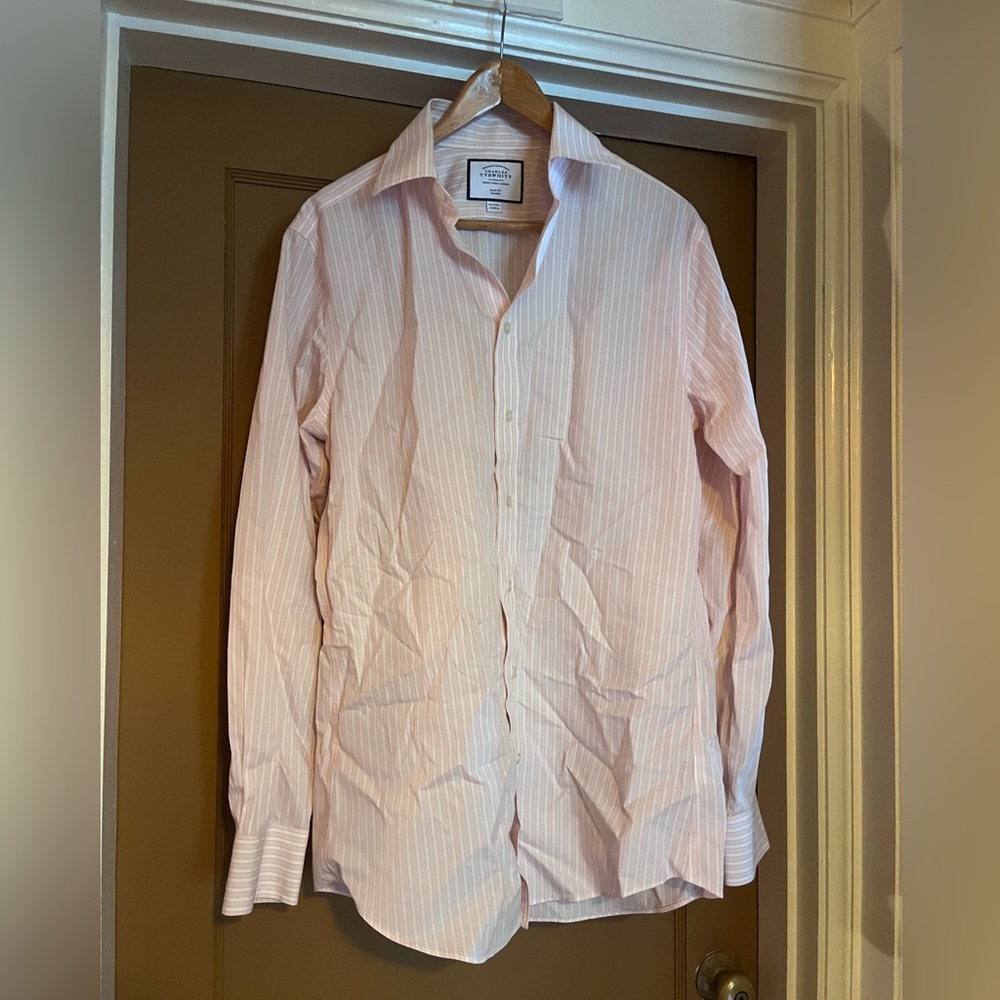 Charles Tyrwhitt Light Pink Striped Shirt
